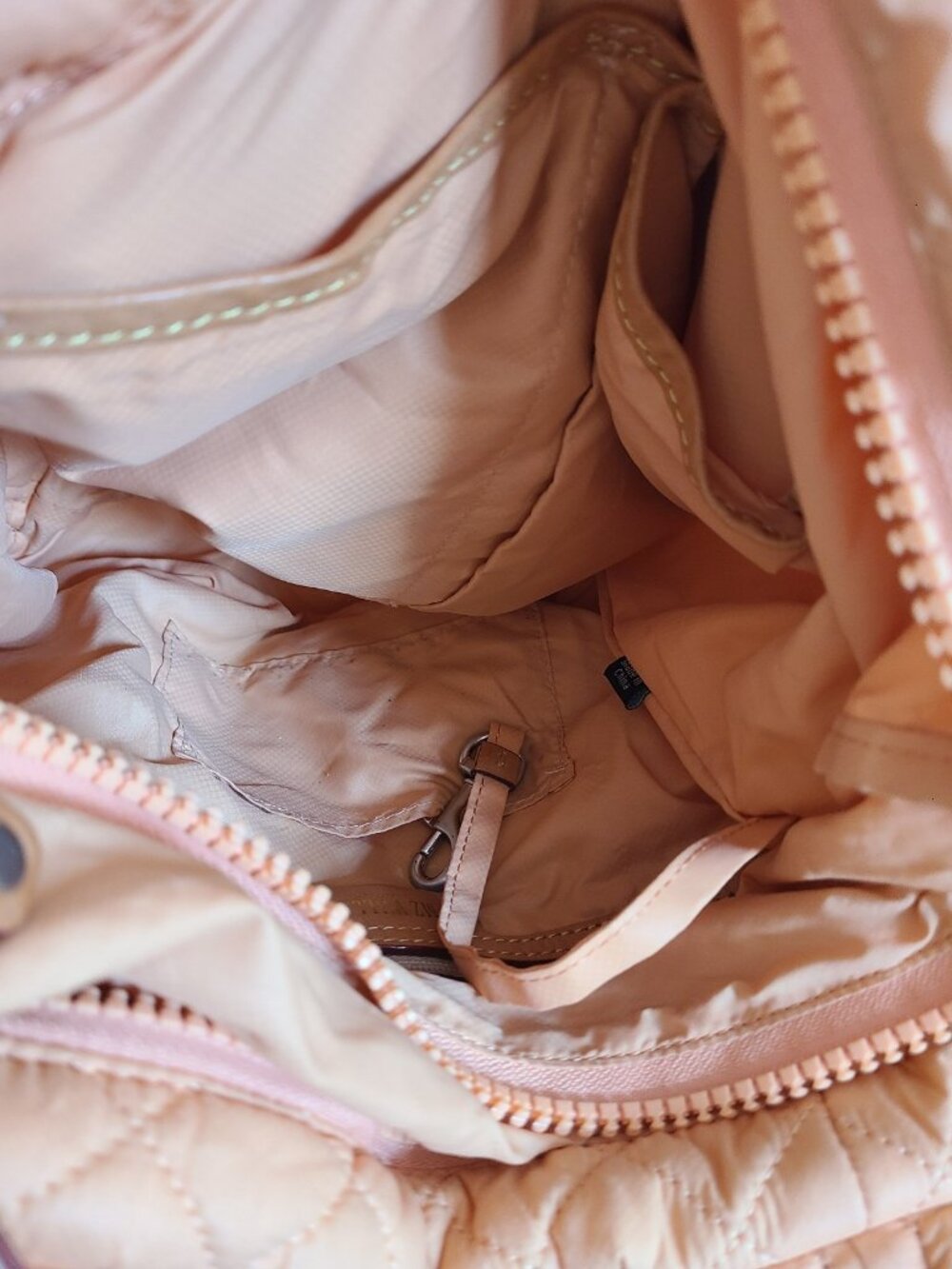 MZ Wallace Mini Metro Tote Deluxe Bag Peach Orange - Picture 9 of 9